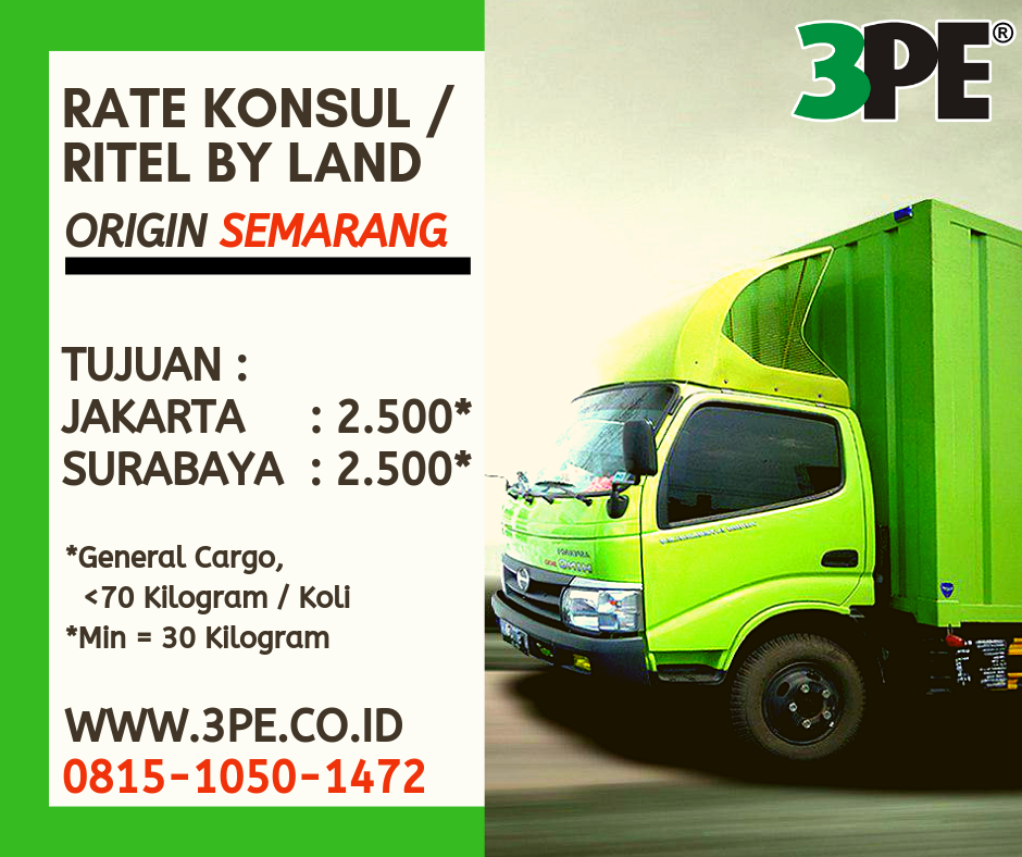 Tarif harga pengiriman darat Tiga Permata Ekspres